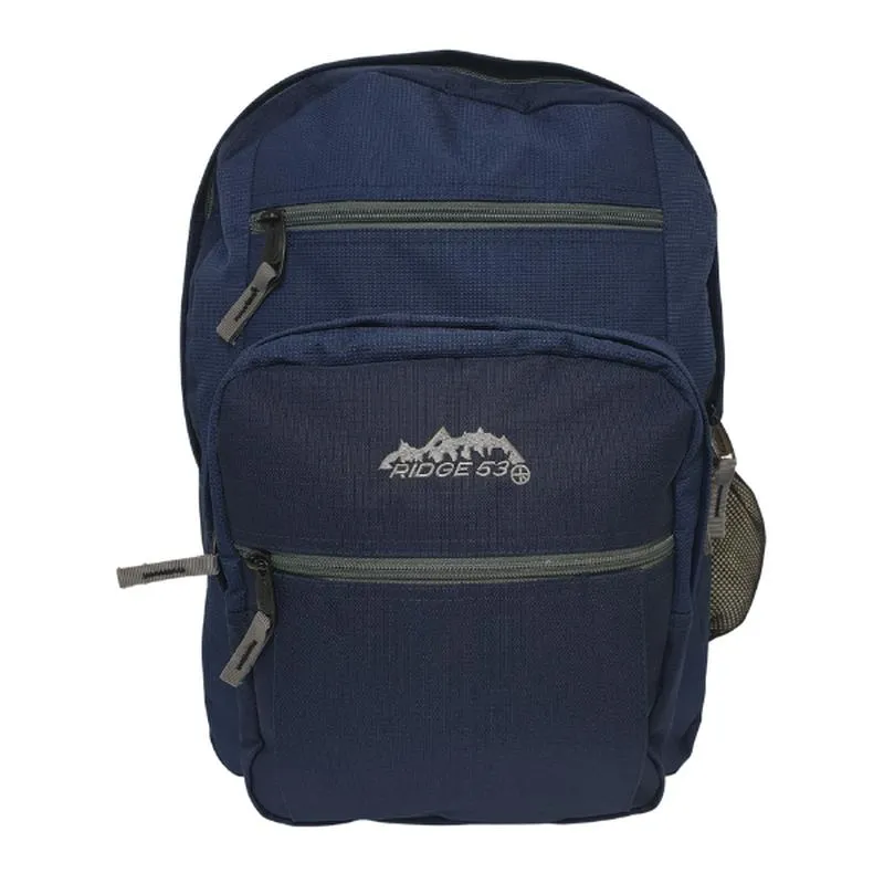 ■ Ridge 53 - College Backpack - Navy and Grey