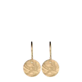 10K Gold Small Shell Disc Earrings