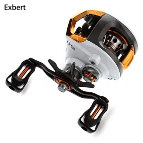 12 1 Bearings Waterproof Left / Right Hand Baitcasting Fishing Reel High Speed with Magnetic Brake System