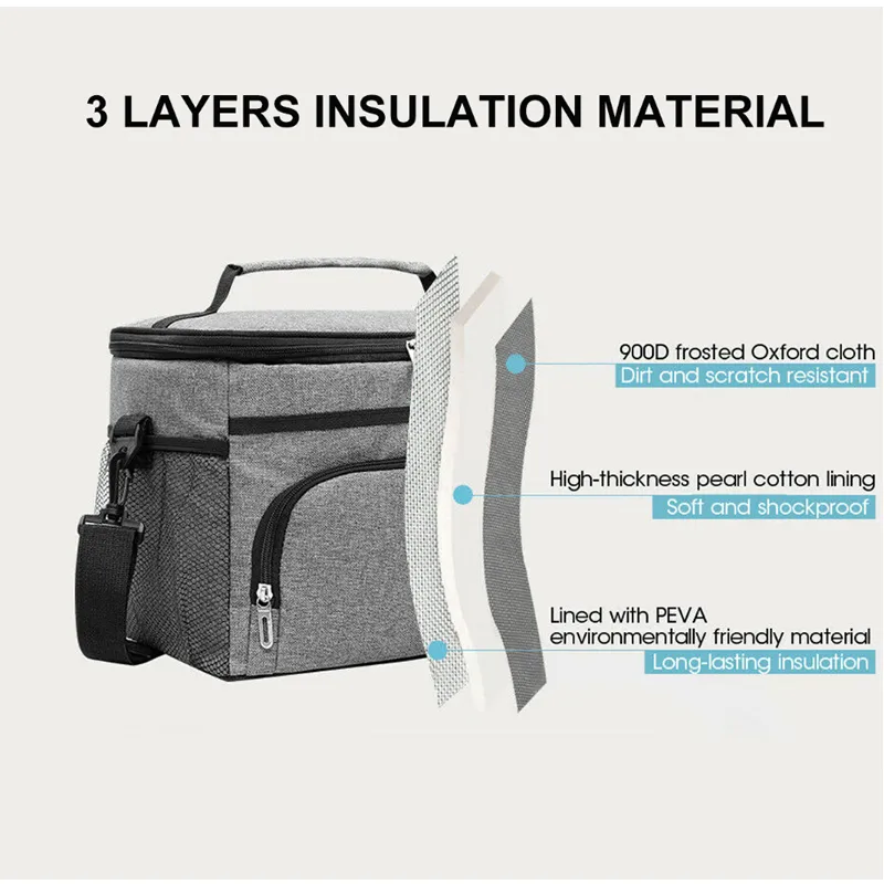 15L Insulated Thermal Cooler Lunch Bag- Wb- 62