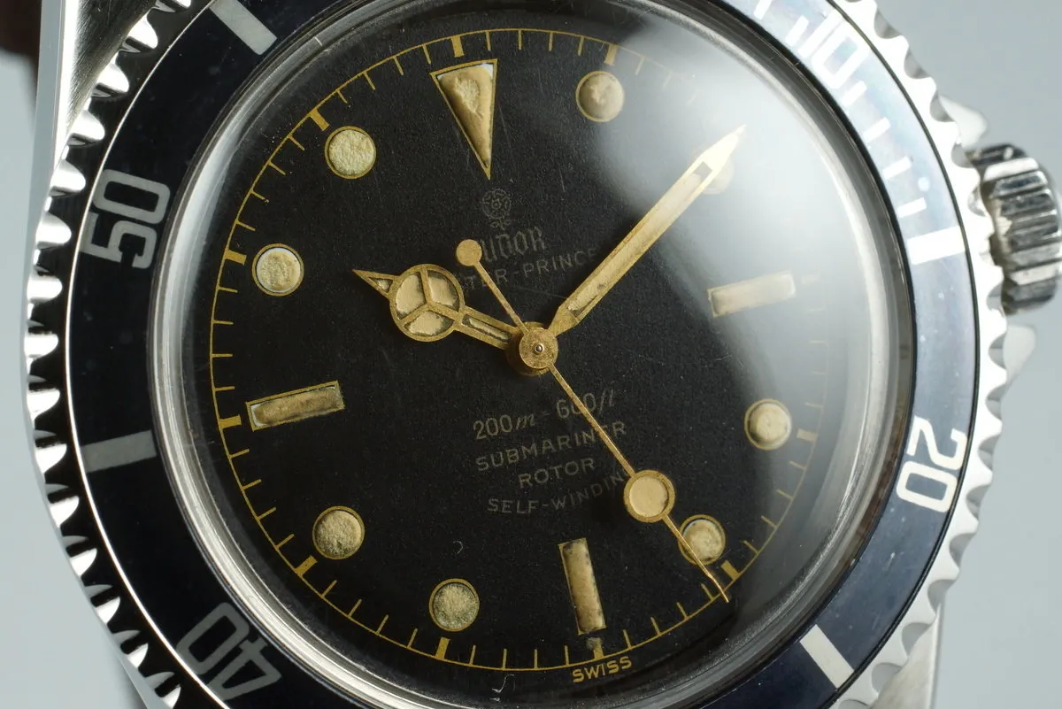 1961 Tudor Submariner 7928 PCG Gilt Chapter Ring Exclamation Dial