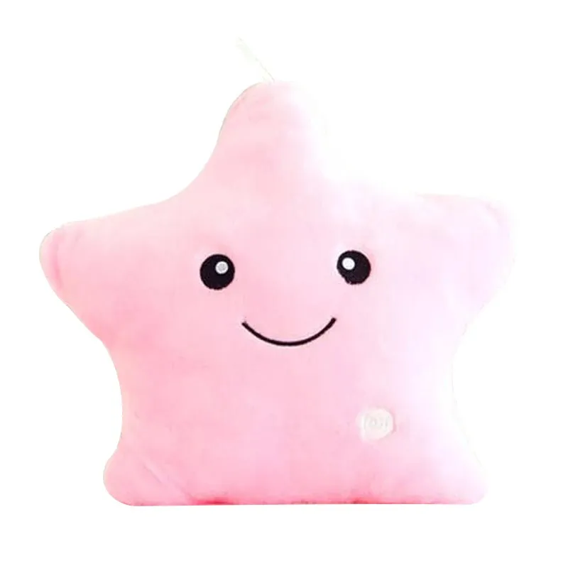 1pc 40*35 Star Pillow Luminous Pillow,Led Light Pillow,Plush Pillow, Hot Colorful Stars,Kids Toys,Birthday Gifts,Christmas Toys