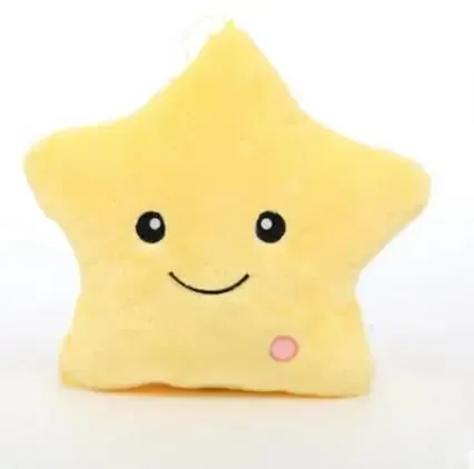 1pc 40*35 Star Pillow Luminous Pillow,Led Light Pillow,Plush Pillow, Hot Colorful Stars,Kids Toys,Birthday Gifts,Christmas Toys