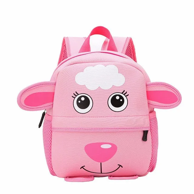 2017 3D Cute Animal Design Backpack Kids School Bags For Girls Boys Cartoon Shaped Children Backpacks