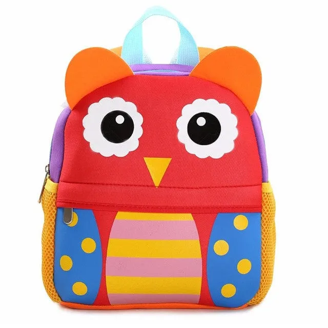 2017 3D Cute Animal Design Backpack Kids School Bags For Girls Boys Cartoon Shaped Children Backpacks