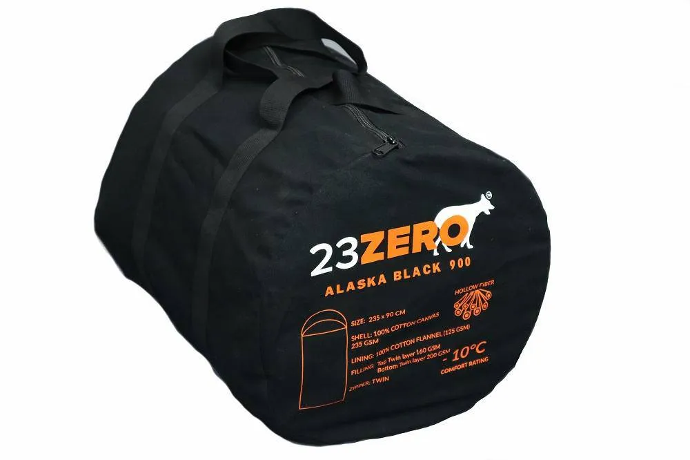 23Zero Alaska Black Sleeping Bag 900 -10c