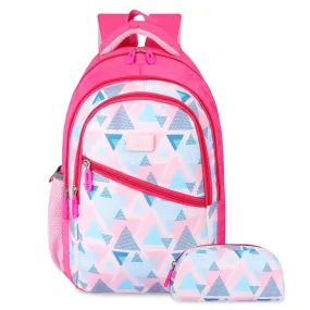 30 L School Backpack with Pencil Pouch | Lightweight, Durable | Multi-compartment | Light Blue