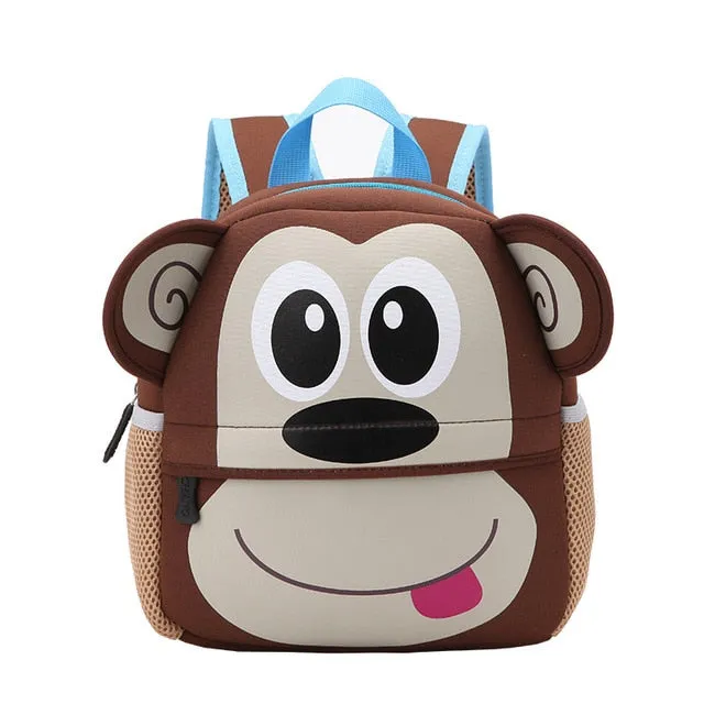 3D Animal Children Backpacks  Girl Boy