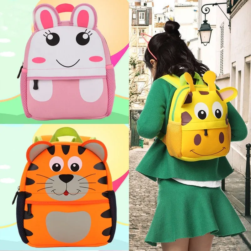 3D Animal Children Backpacks  Girl Boy