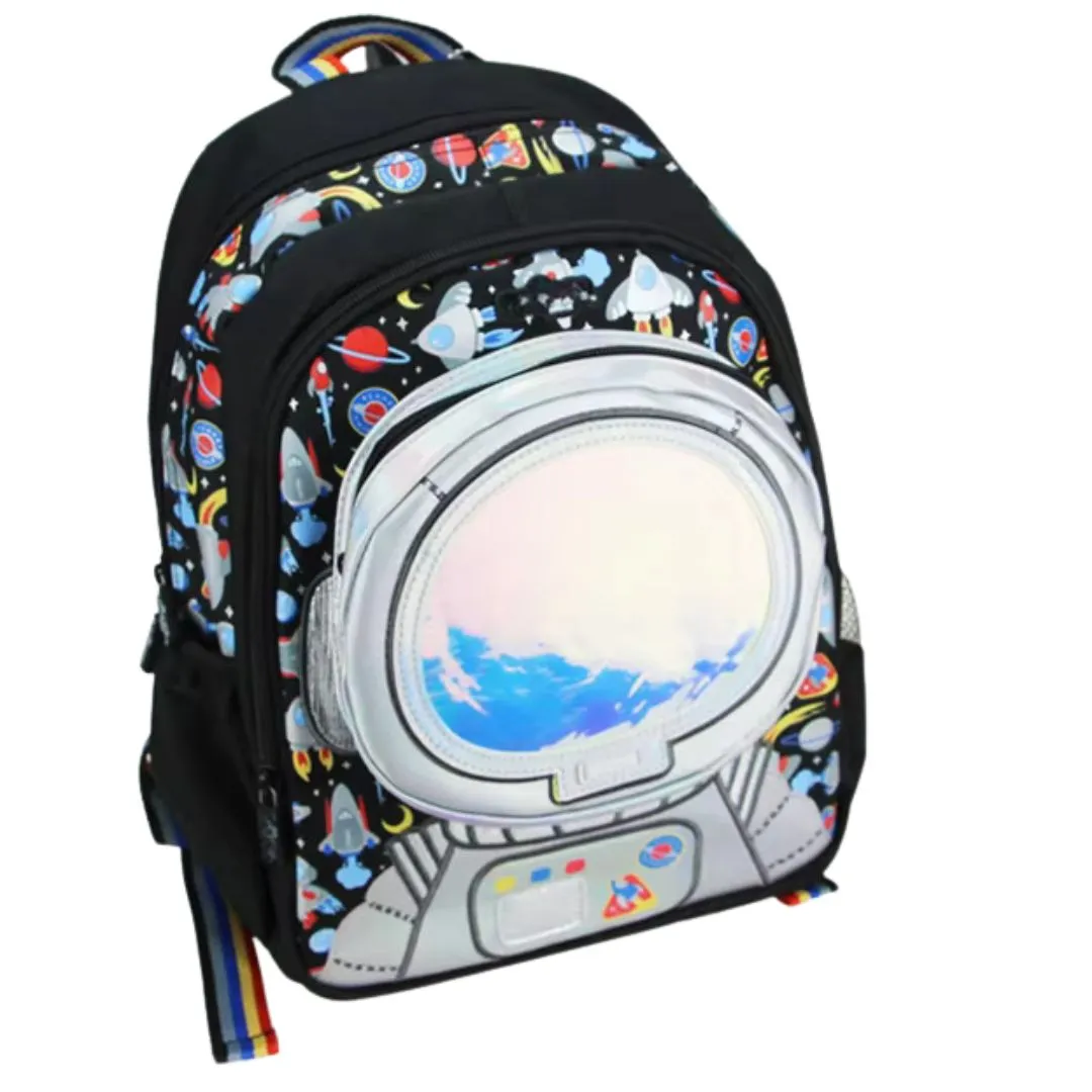 3D Design Backpack with Front Pocket for Kids (Astronaut)