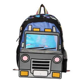 3D Design Backpack with Front Pocket for Kids (Bus)