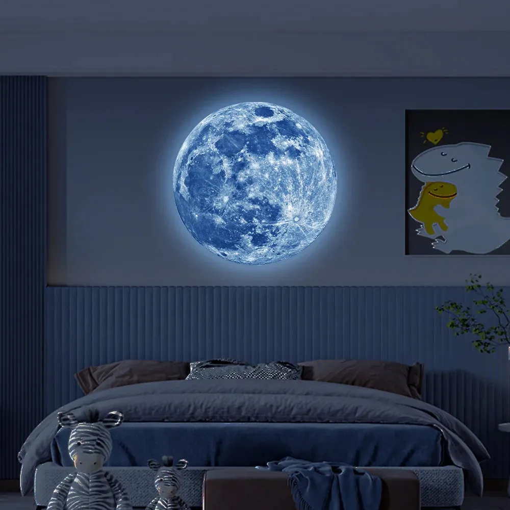 3D luminous moon wall sticker glowing in the dark