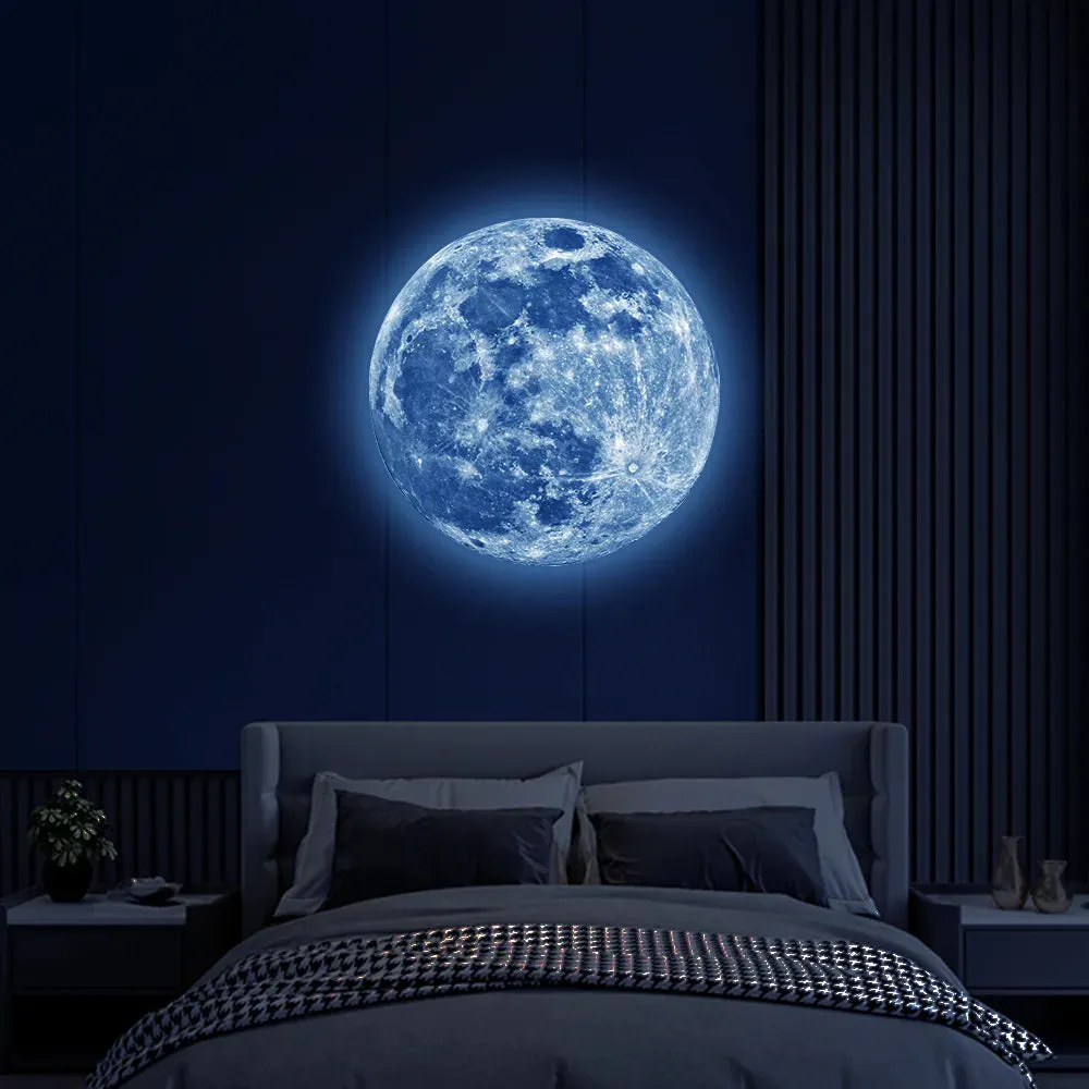 3D luminous moon wall sticker glowing in the dark