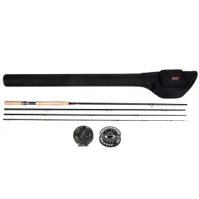 4.2m Fly Fishing Rod 021C9-10/11-12# with 110mm Fly Reel and Spare Spool Combo in a Free Rod Bag-USA