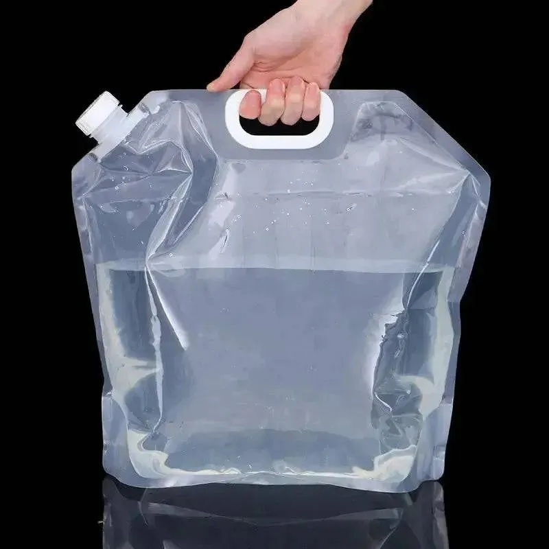 5/10L Portable Water Bag Folding Bucket Water Container Jug Bottle Pouch Outdoor Travel Camping with Handle Camping Supplies