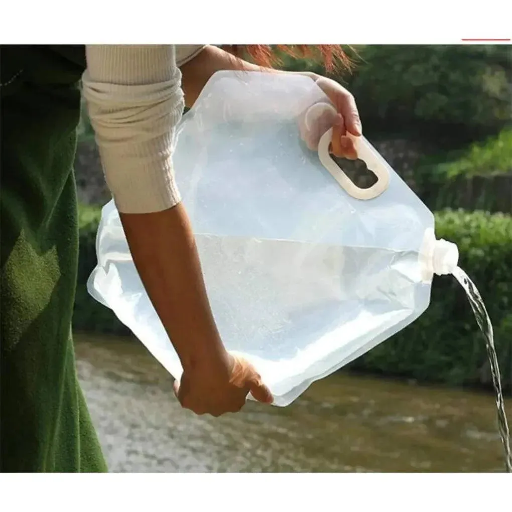 5/10L Portable Water Bag Folding Bucket Water Container Jug Bottle Pouch Outdoor Travel Camping with Handle Camping Supplies