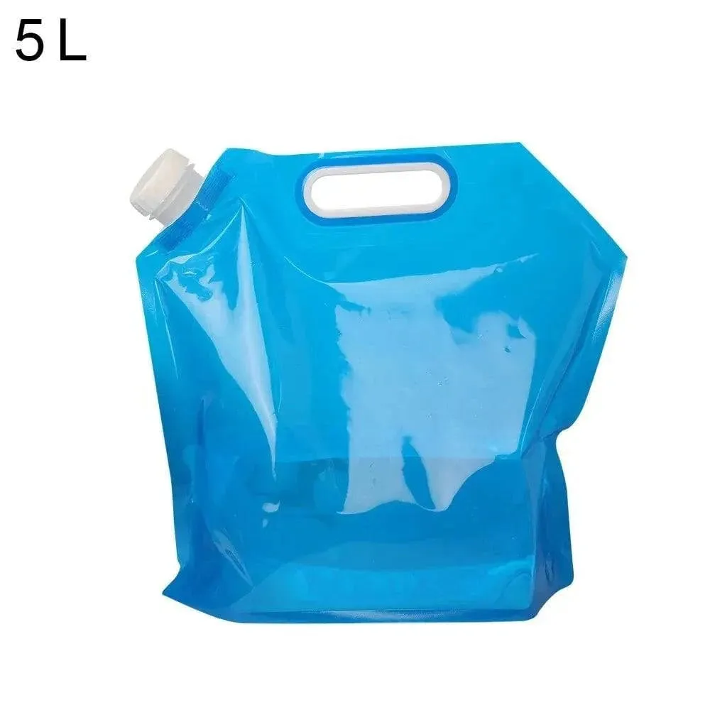 5/10L Portable Water Bag Folding Bucket Water Container Jug Bottle Pouch Outdoor Travel Camping with Handle Camping Supplies