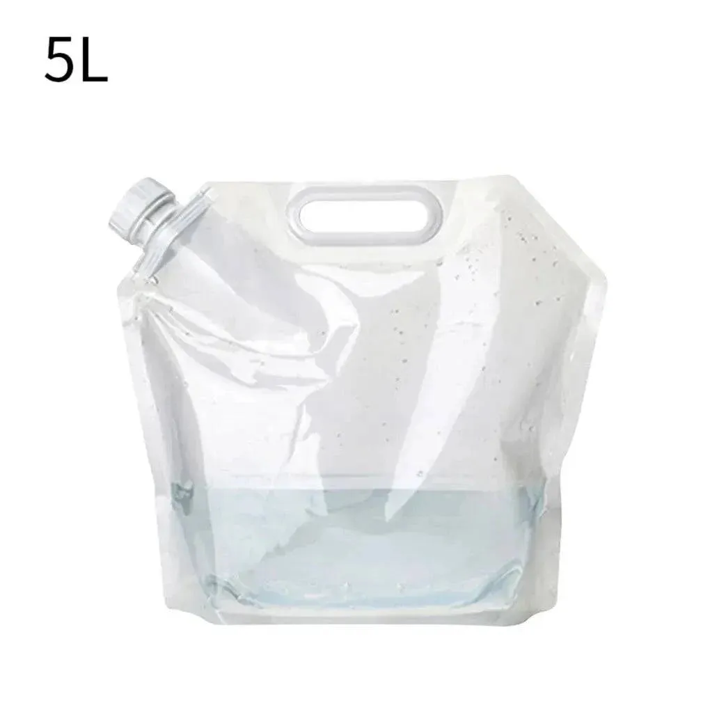 5/10L Portable Water Bag Folding Bucket Water Container Jug Bottle Pouch Outdoor Travel Camping with Handle Camping Supplies