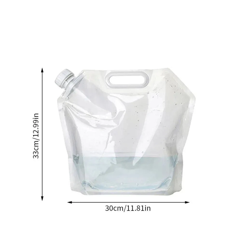 5/10L Portable Water Bag Folding Bucket Water Container Jug Bottle Pouch Outdoor Travel Camping with Handle Camping Supplies