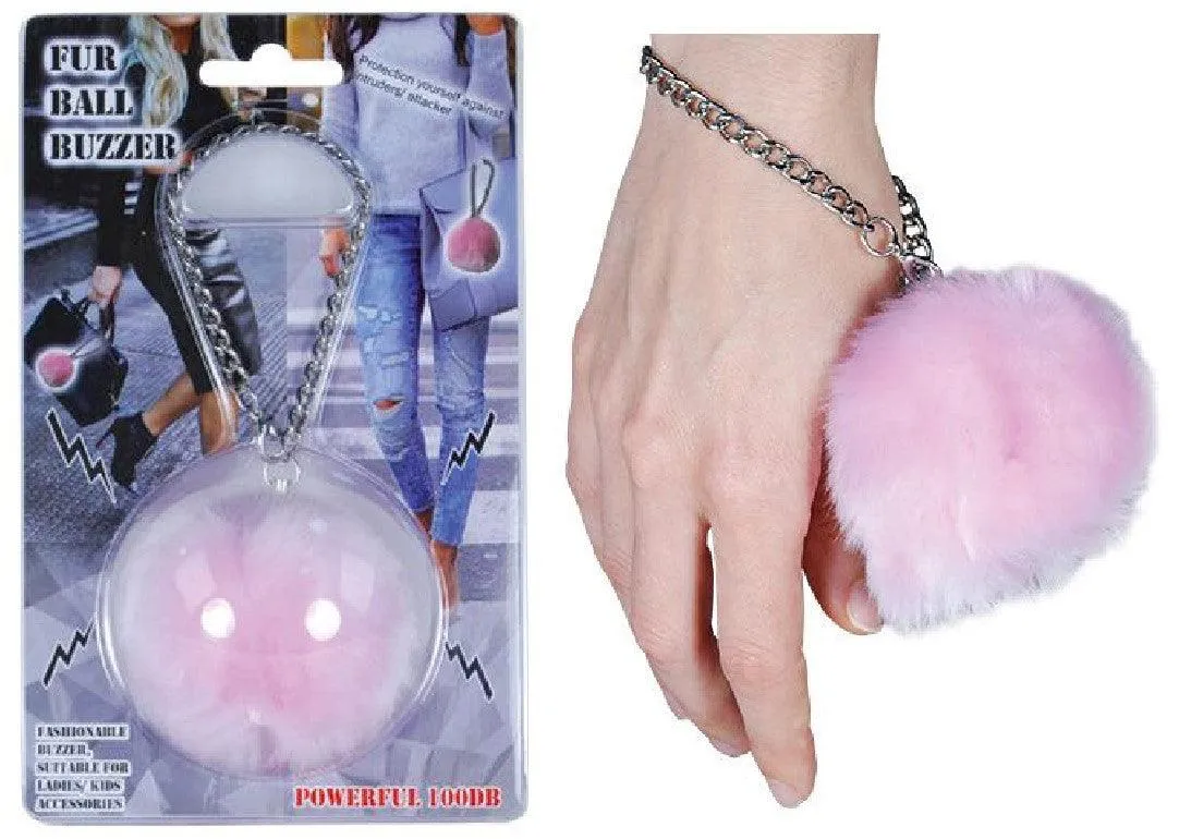 6) Fur Ball Pink Buzzer Alarm