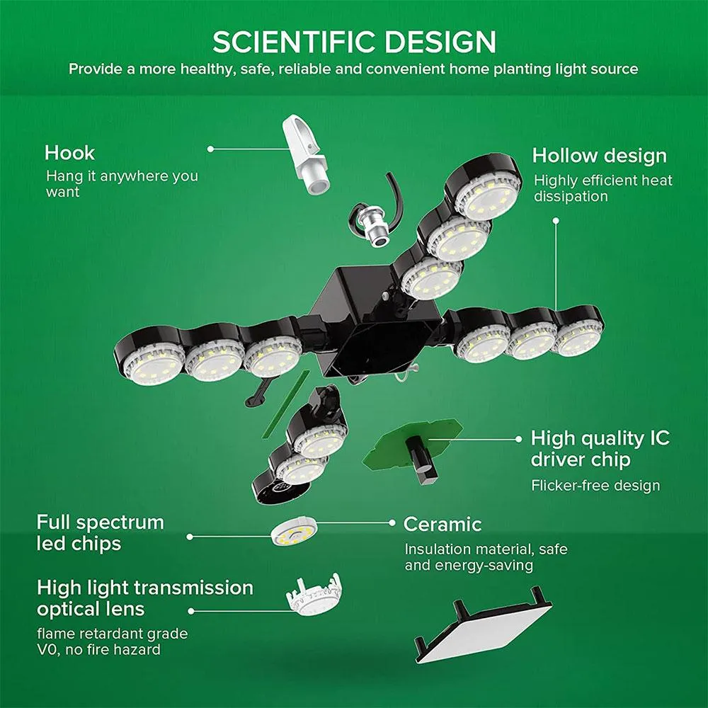 60W LED Grow Light (Folding Wings & With Hook)(EU ONLY)