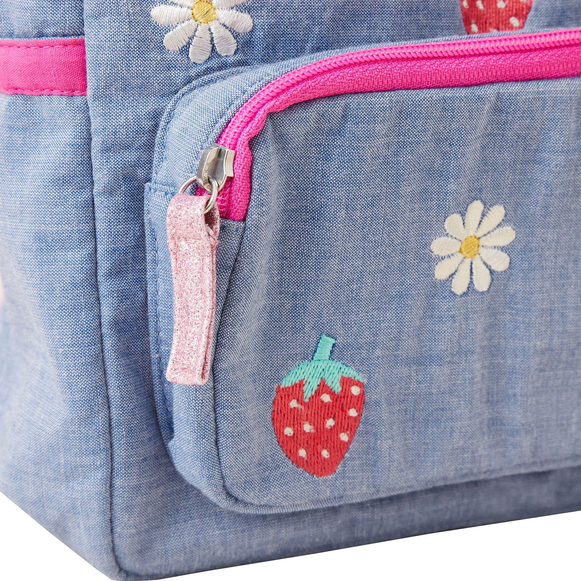 Accessorize London Girl's Chambray Strawberry Backpack