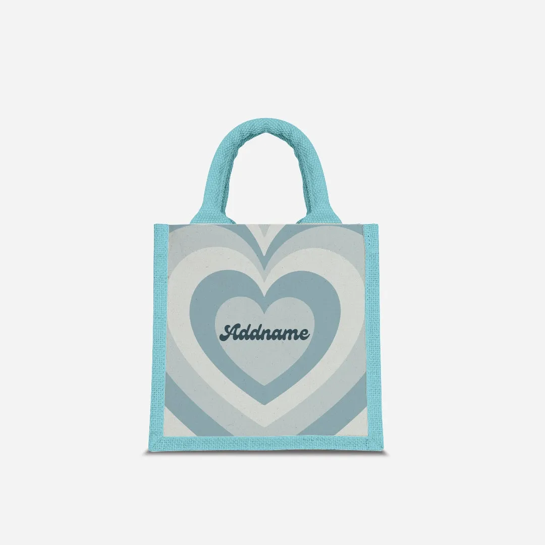 Affection Series Half Lining Lunch Bag  - Bubbles Light Blue