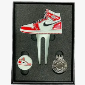 Air Jordan One Golf Divot Tool & Attachable Ball Marker Gift Box - Red/White