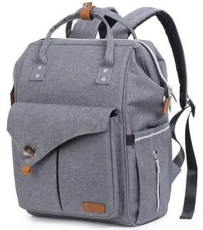 Alameda Diaper Bag Backpack - Shining Reflective Design, Grey