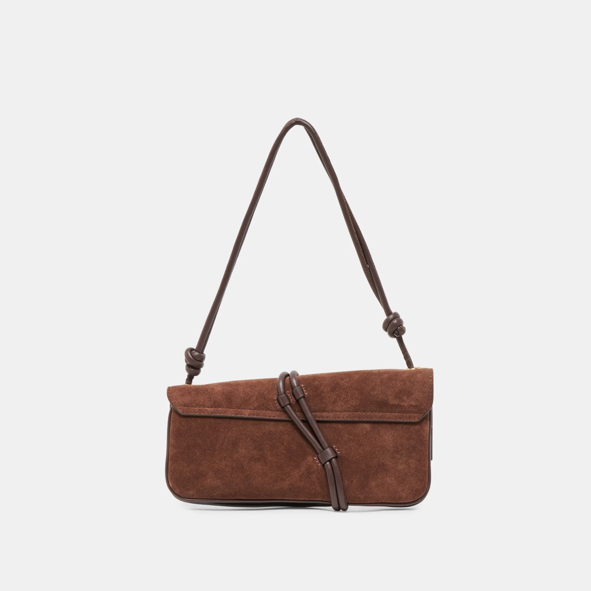 ALICE SHOULDER BAG CHOCOLATE SUEDE