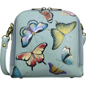 Anuschka Small Zip Around Organizer Butterfly Heaven Leather