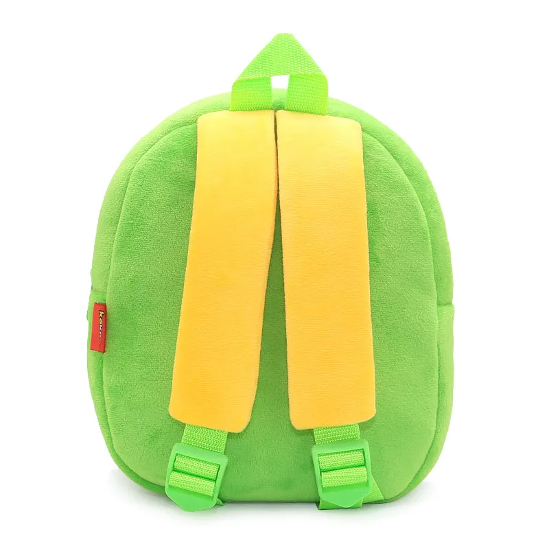 Anykidz 3D Green Car Dumper Kids School Backpack Cute Cartoon Animal Style Children Toddler Plush Bag Perfect Accessories For Boys and Girls