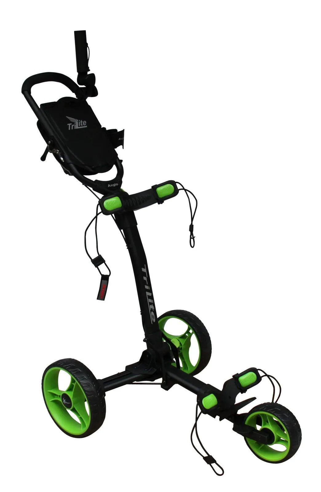 Axglo TriLite 3 Wheel Golf Trolley | Black/Green