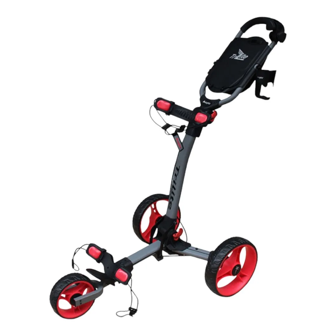 Axglo TriLite 3 Wheel Golf Trolley | Black/Red