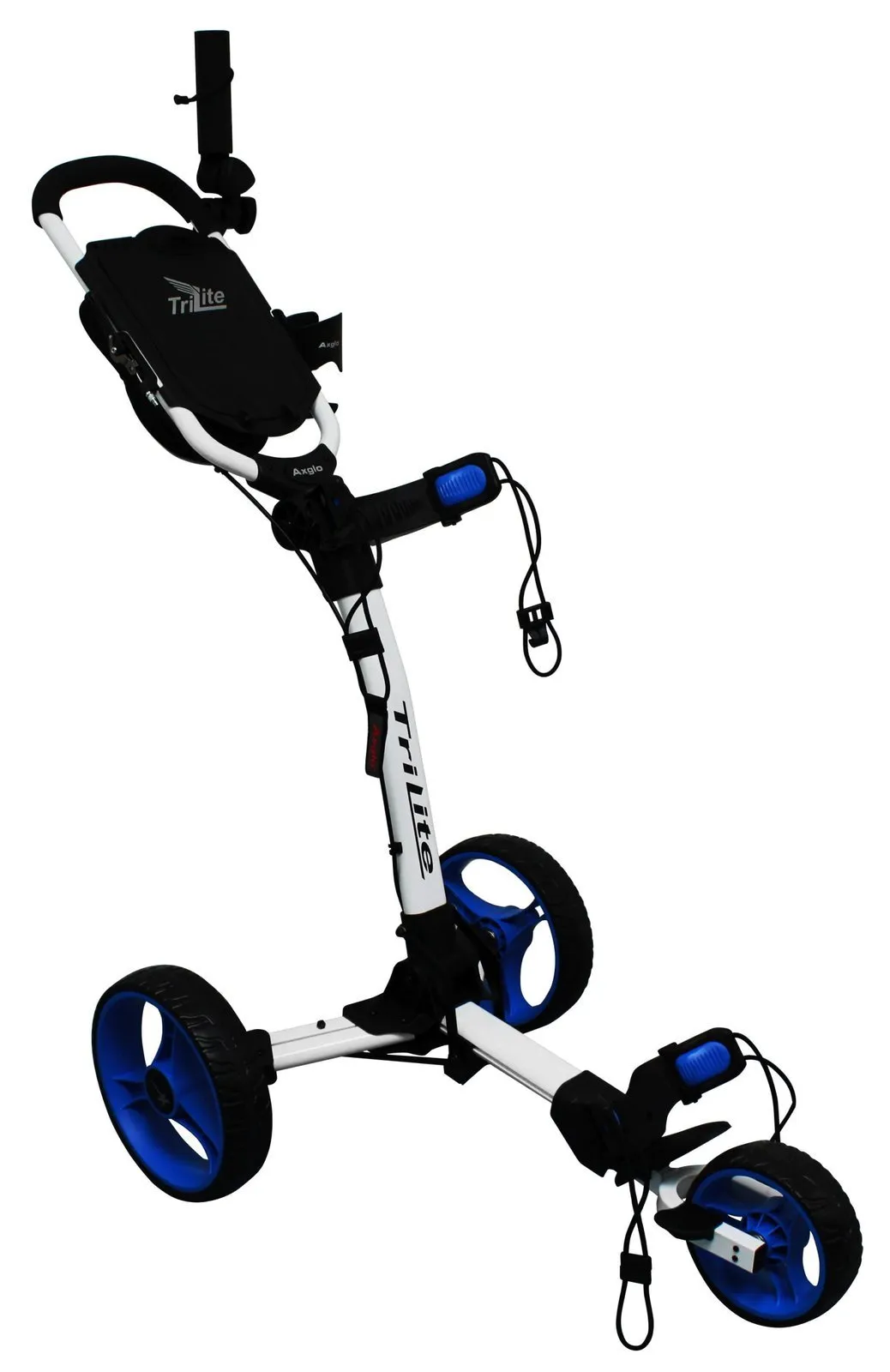 Axglo TriLite 3 Wheel Golf Trolley | White/Blue