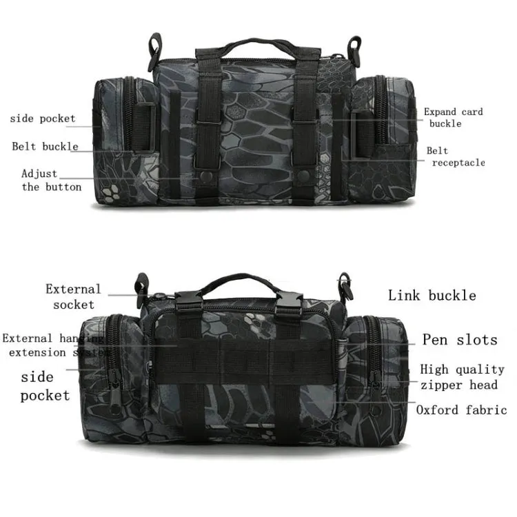 B04 Sports Outdoor Fishing Waterproof Waist Bag Photography Multifunctional Bag(CP Camouflage)