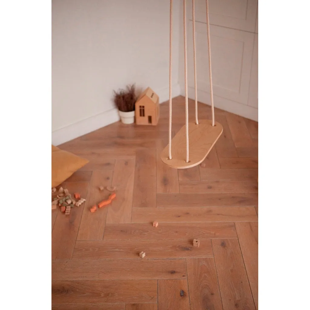 babai Wooden Swing Beige Rope