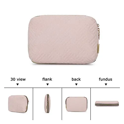 BAGSMART Large Electronics Organizer Travel Case, Travel Essentials, Cord Organizer Travel Cable Organizer Bag, Travel Accessories for Women, Pink