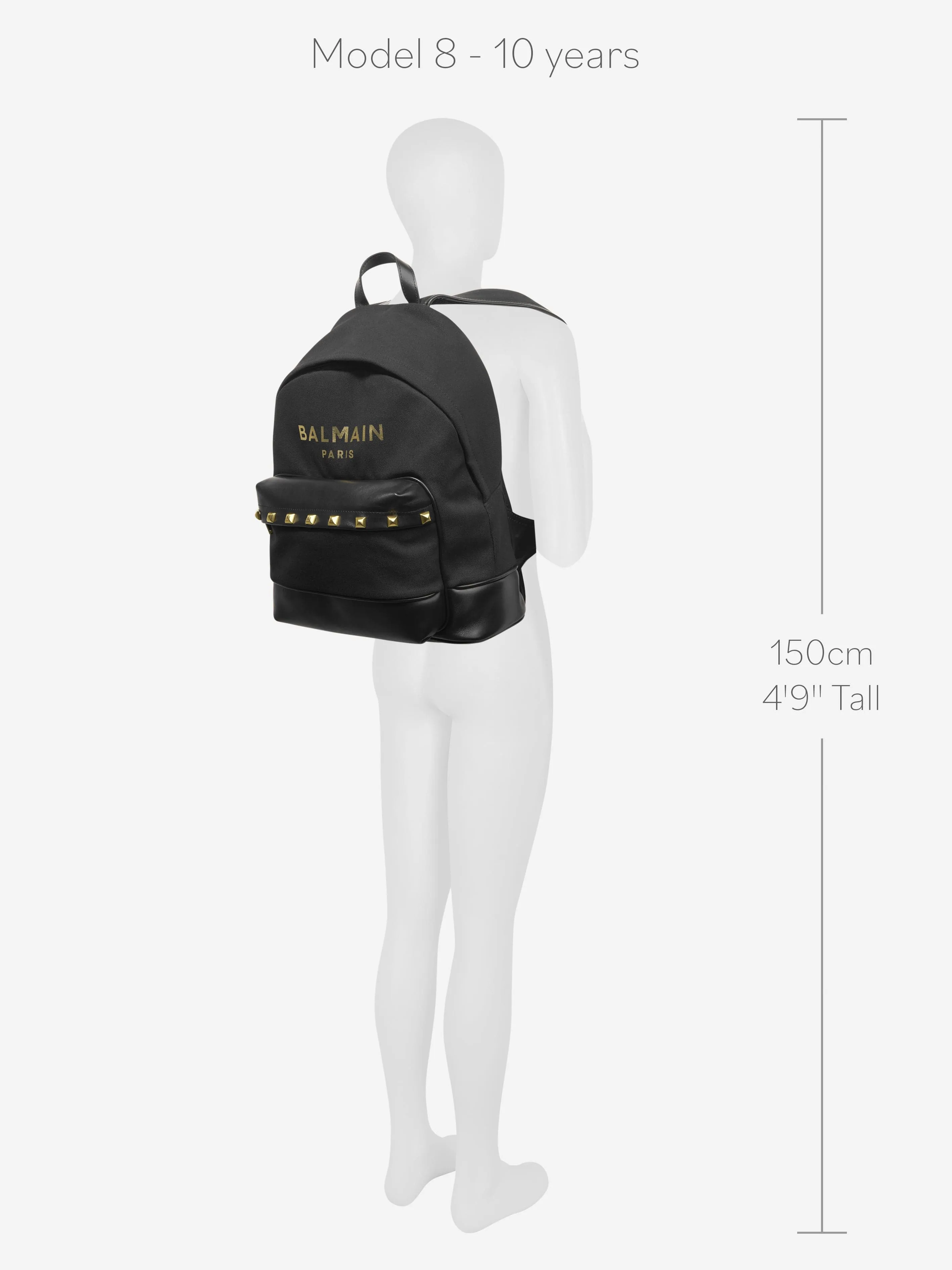 Balmain Kids Logo Backpack in Black