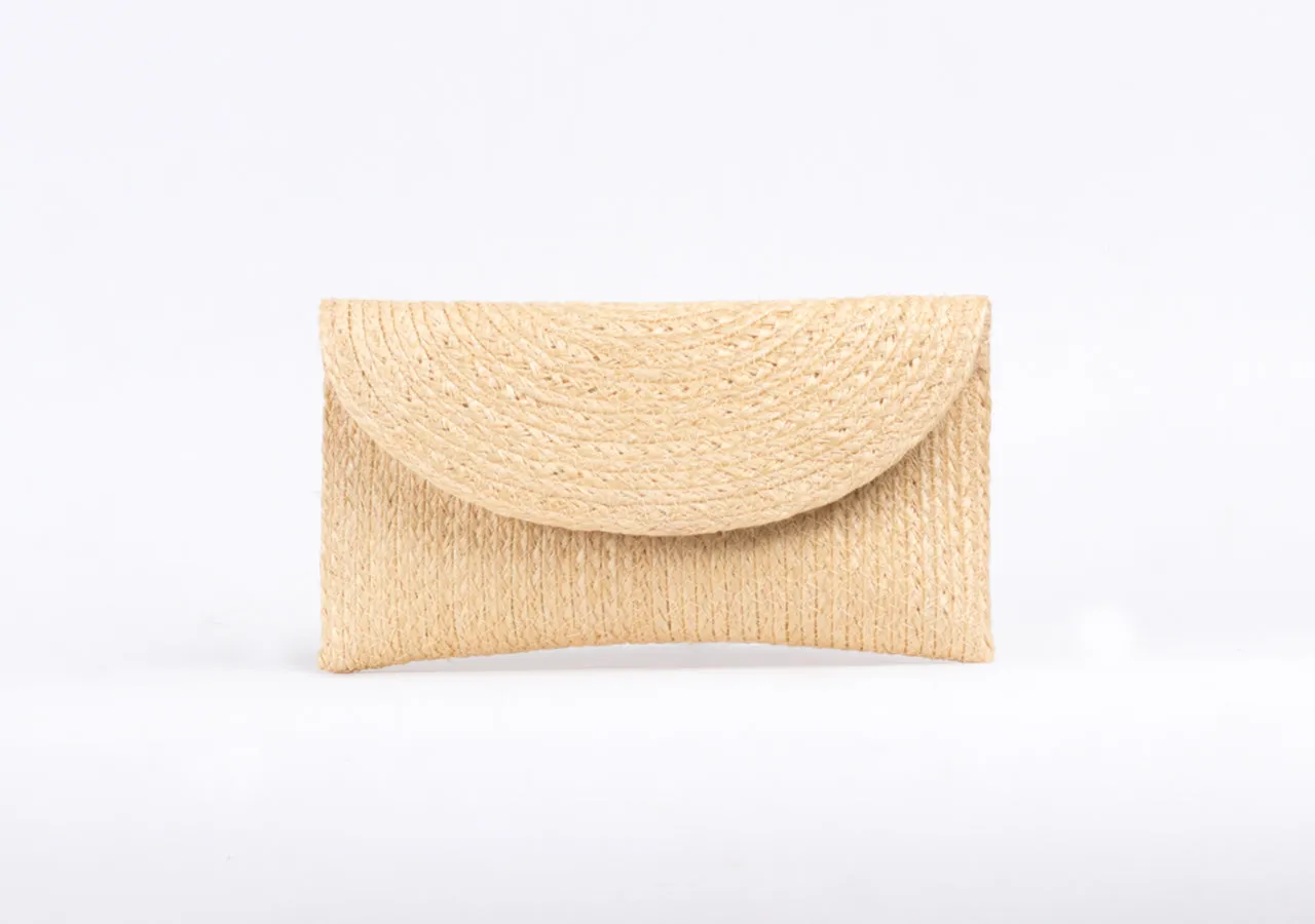 Bangkok Craft - Sisal Mini Clutch Bag (Beige)