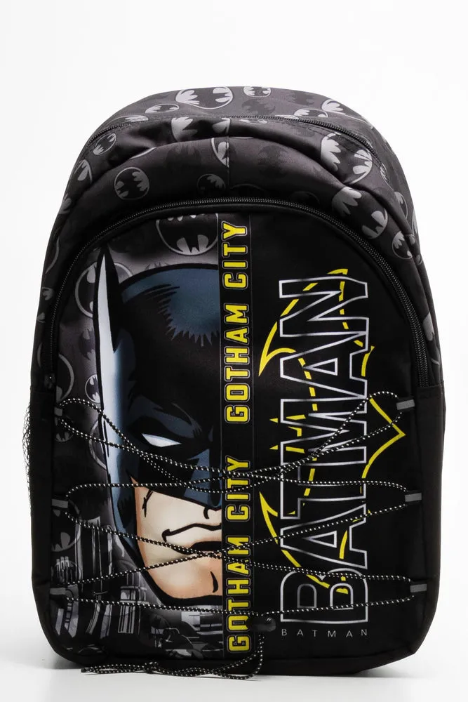 Batman Double Front Pocket Backpack Black