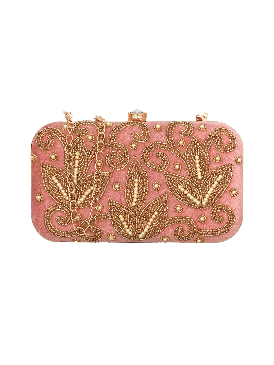 Beaded Work Box Clutch