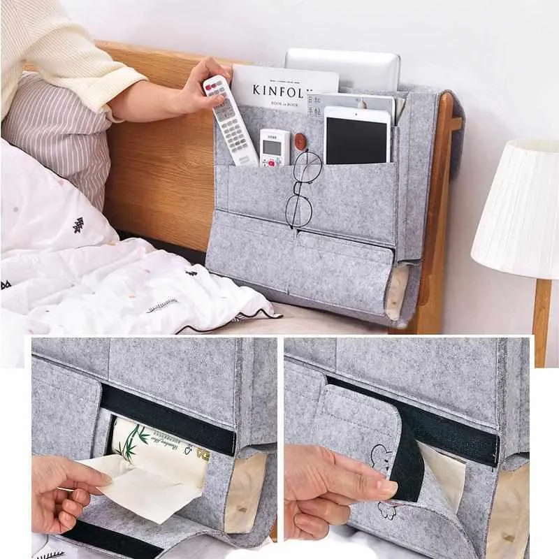 Bedside Felt Storage Bag Organizer