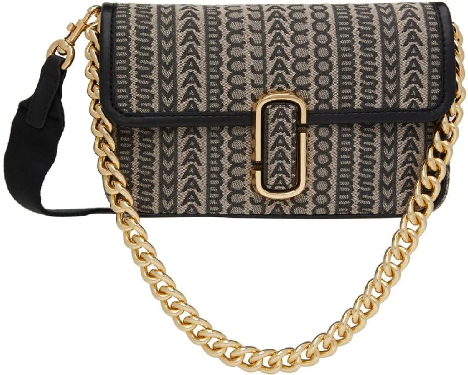 Beige & Black 'The Monogram J Marc' Shoulder Bag