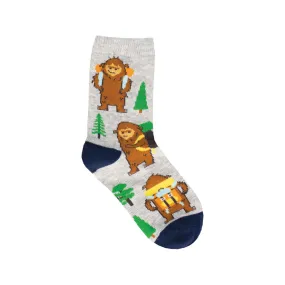 Bigfoot Hot On Your Trail Crew Socks - Kids