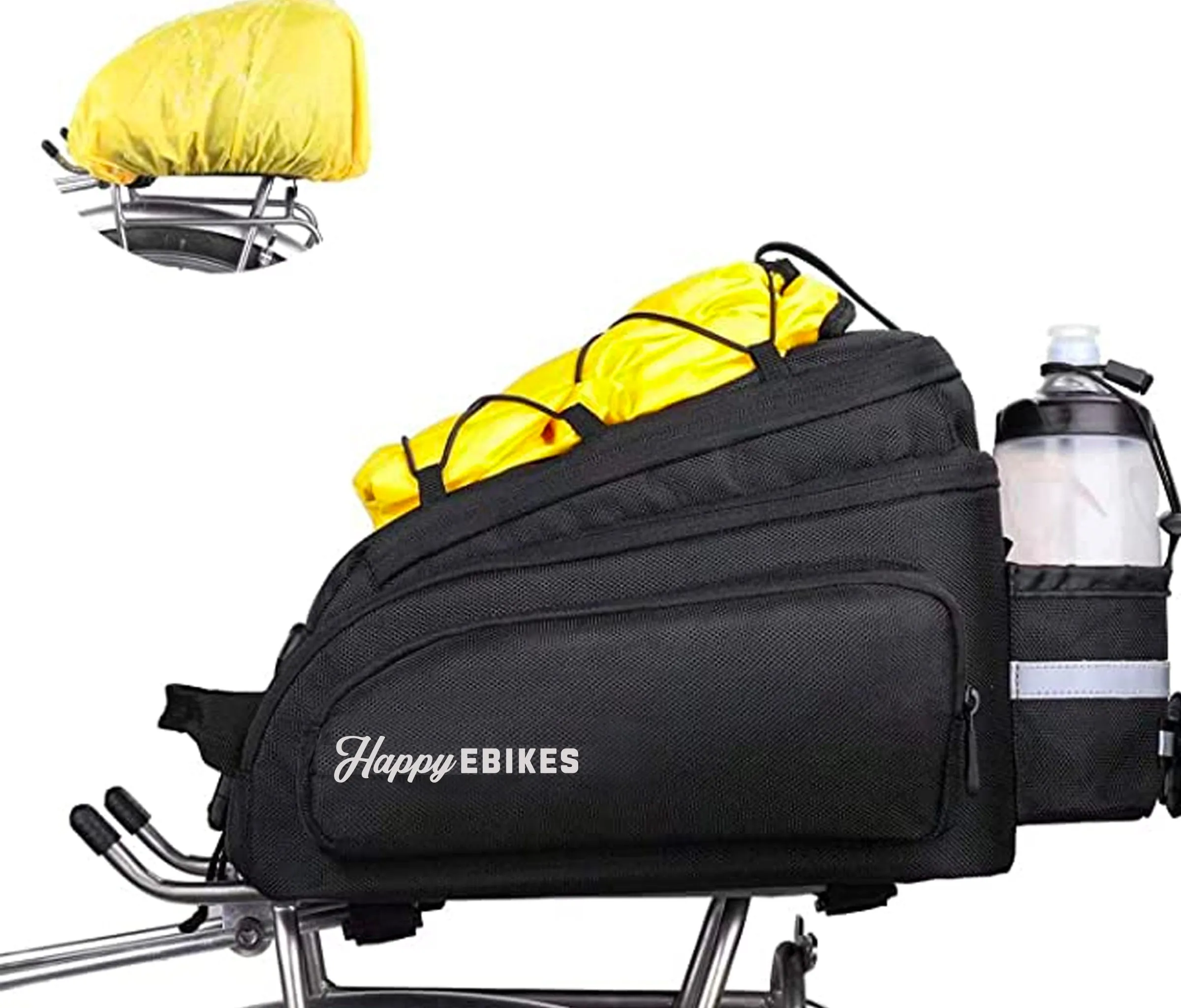 Bike Bag Rear Rack Pannier w/ Waterproof Cover-17L by Happy EBikes