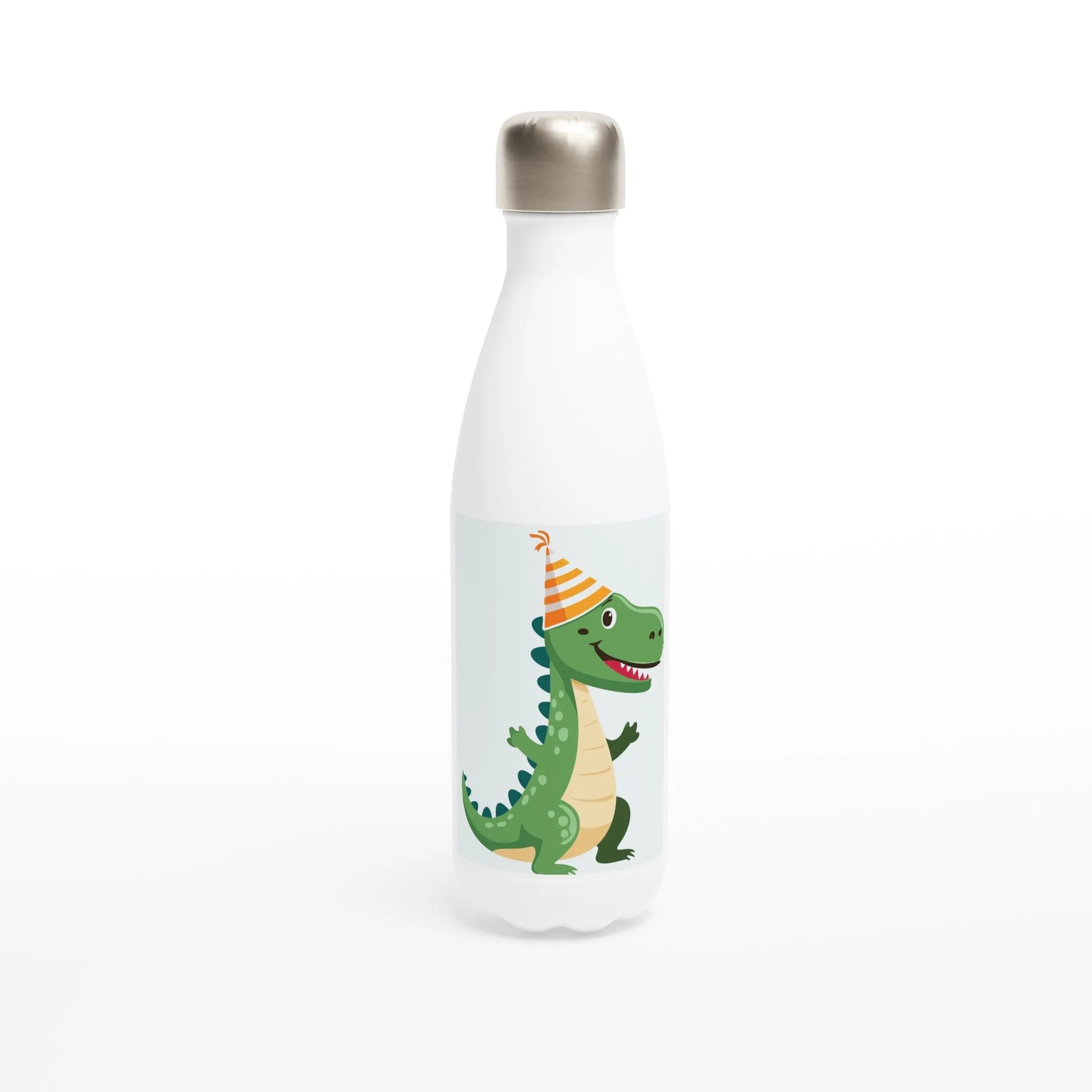 Birthday Tyrannosaurus White 17oz Stainless Steel Water Bottle