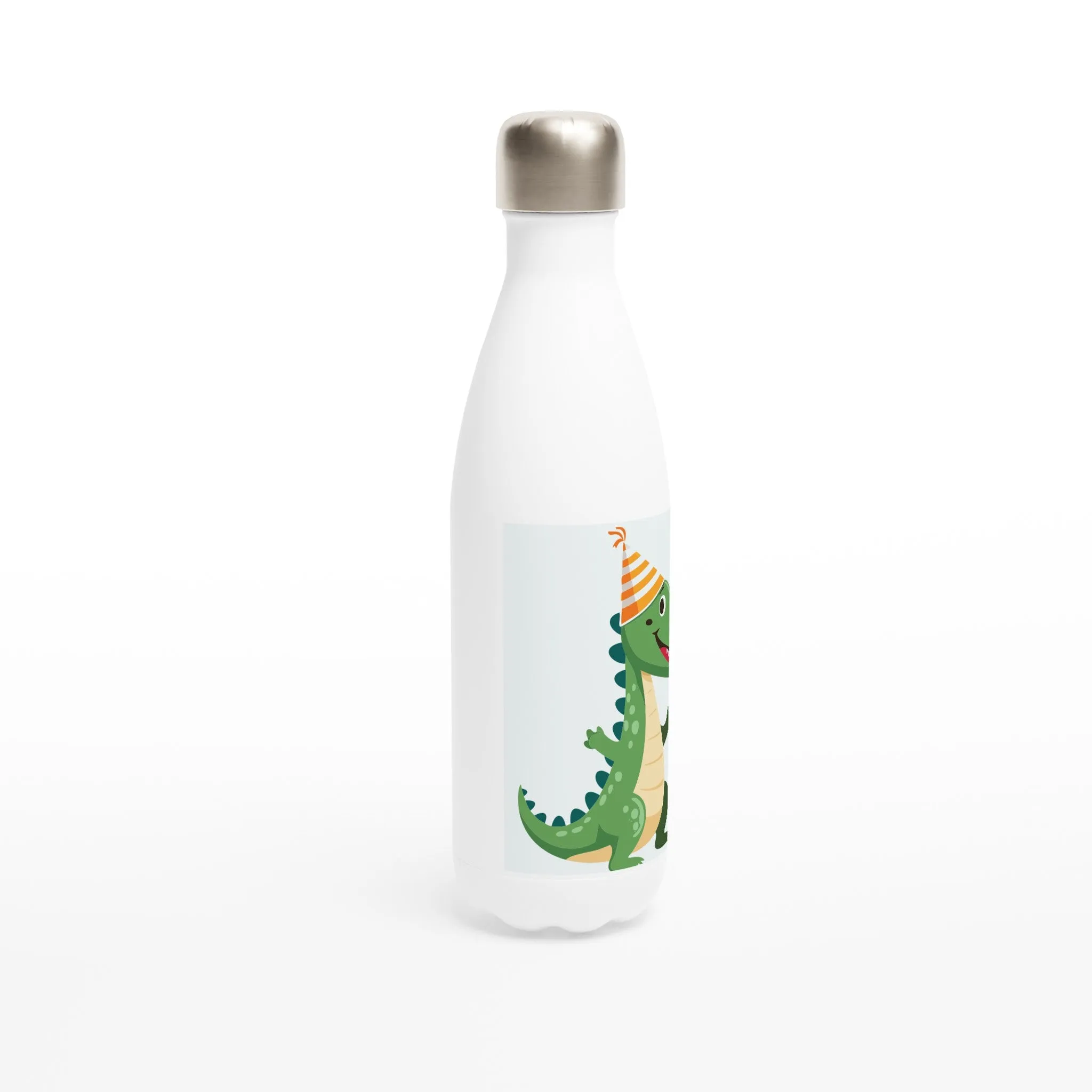 Birthday Tyrannosaurus White 17oz Stainless Steel Water Bottle