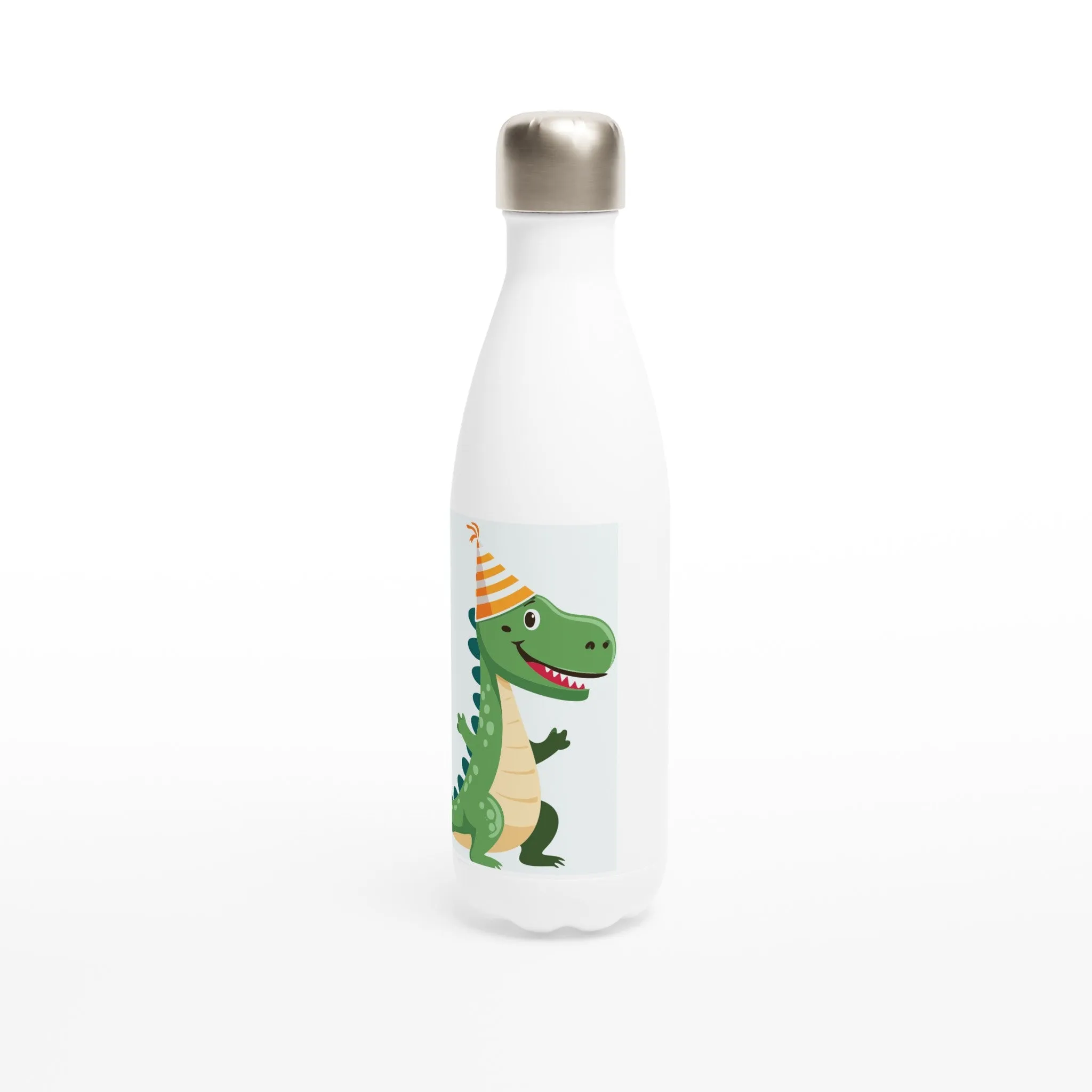 Birthday Tyrannosaurus White 17oz Stainless Steel Water Bottle