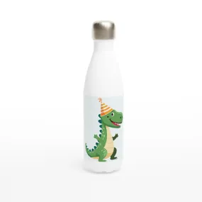 Birthday Tyrannosaurus White 17oz Stainless Steel Water Bottle